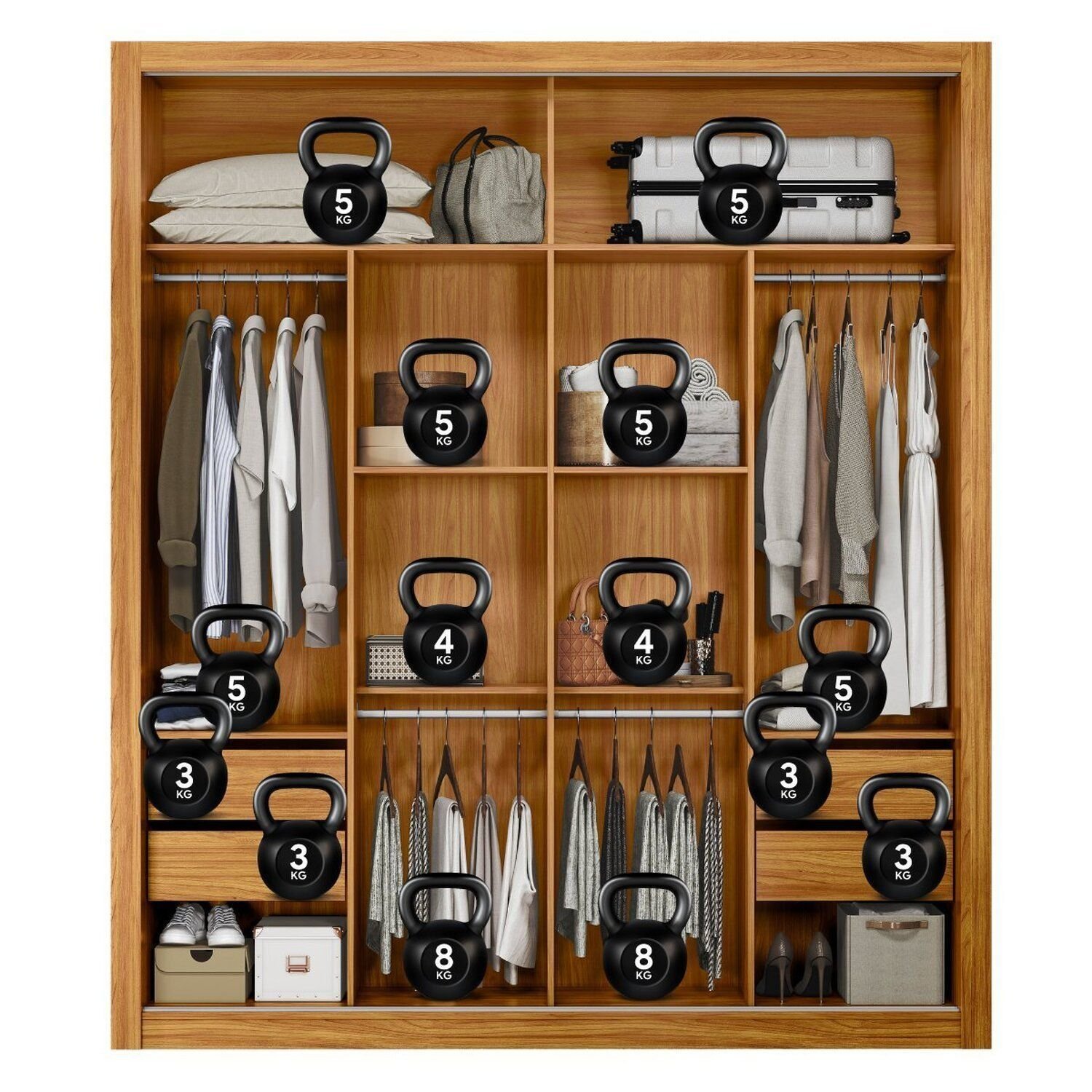 Guarda-Roupa Casal 2 Portas London Prime Yescasa Cinamomo/Off