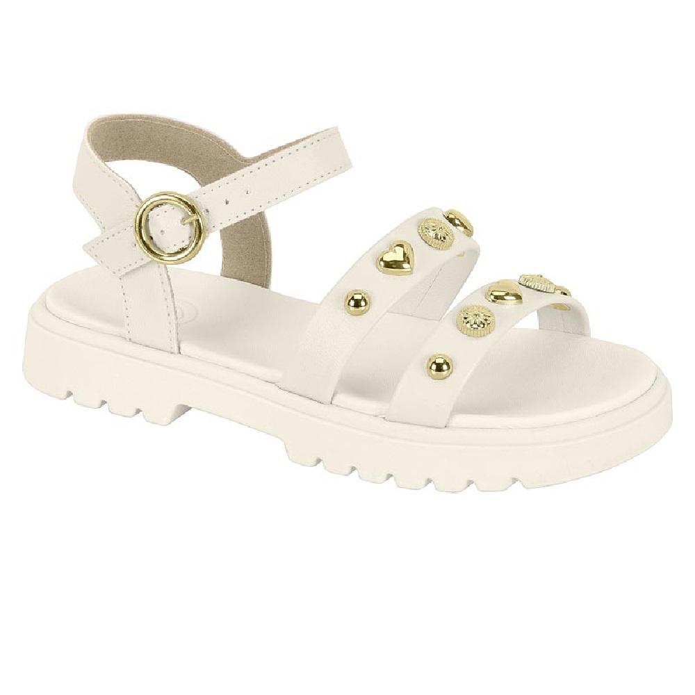 Sandalia Molekinha Tratorada Ref 2344.142.9569 Branco Off 36