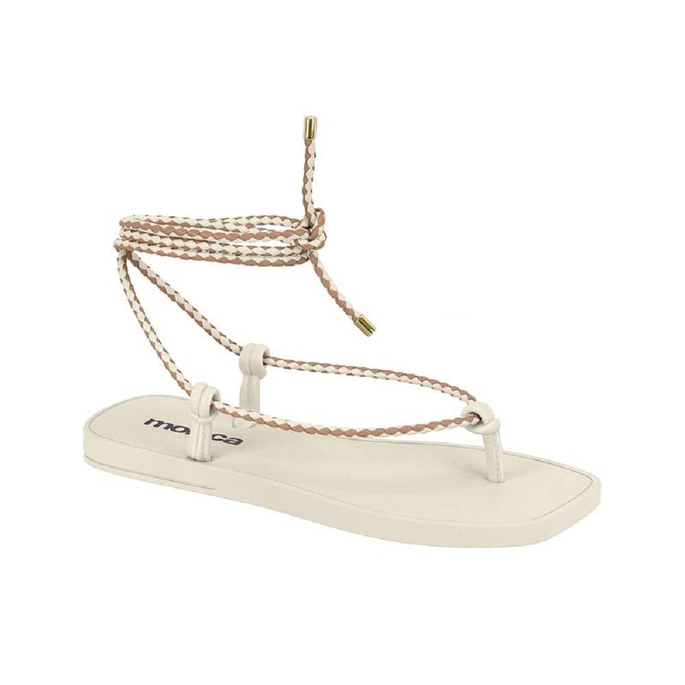 Sandalia Moleca Amarração Ref 5552.805.31475 Branco Off 37