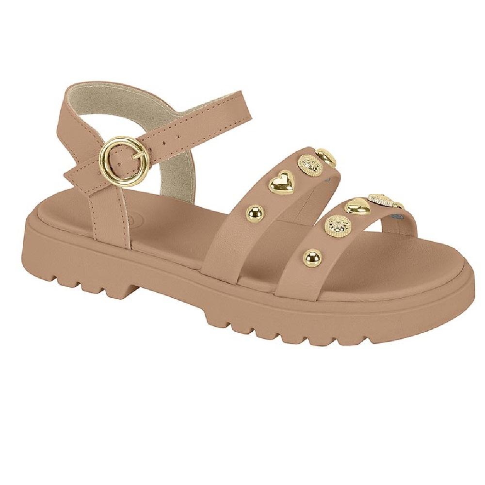 Sandalia Molekinha Tratorada Ref 2344.142.9569 Nude 28