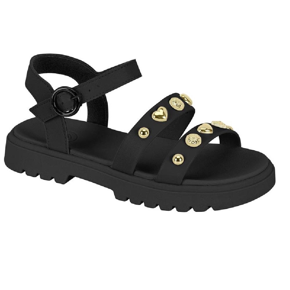 Sandalia Molekinha Tratorada Ref 2344.142.9569 Preto 35