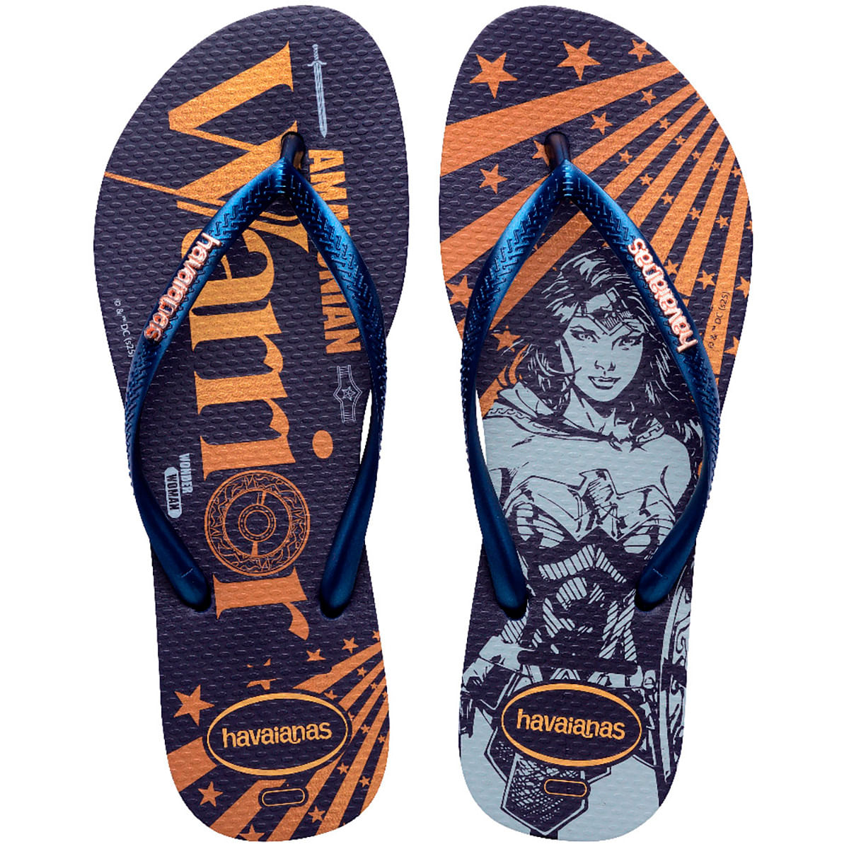 Chinelo Havaianas Slim Warner Classics Mulher-Maravilha