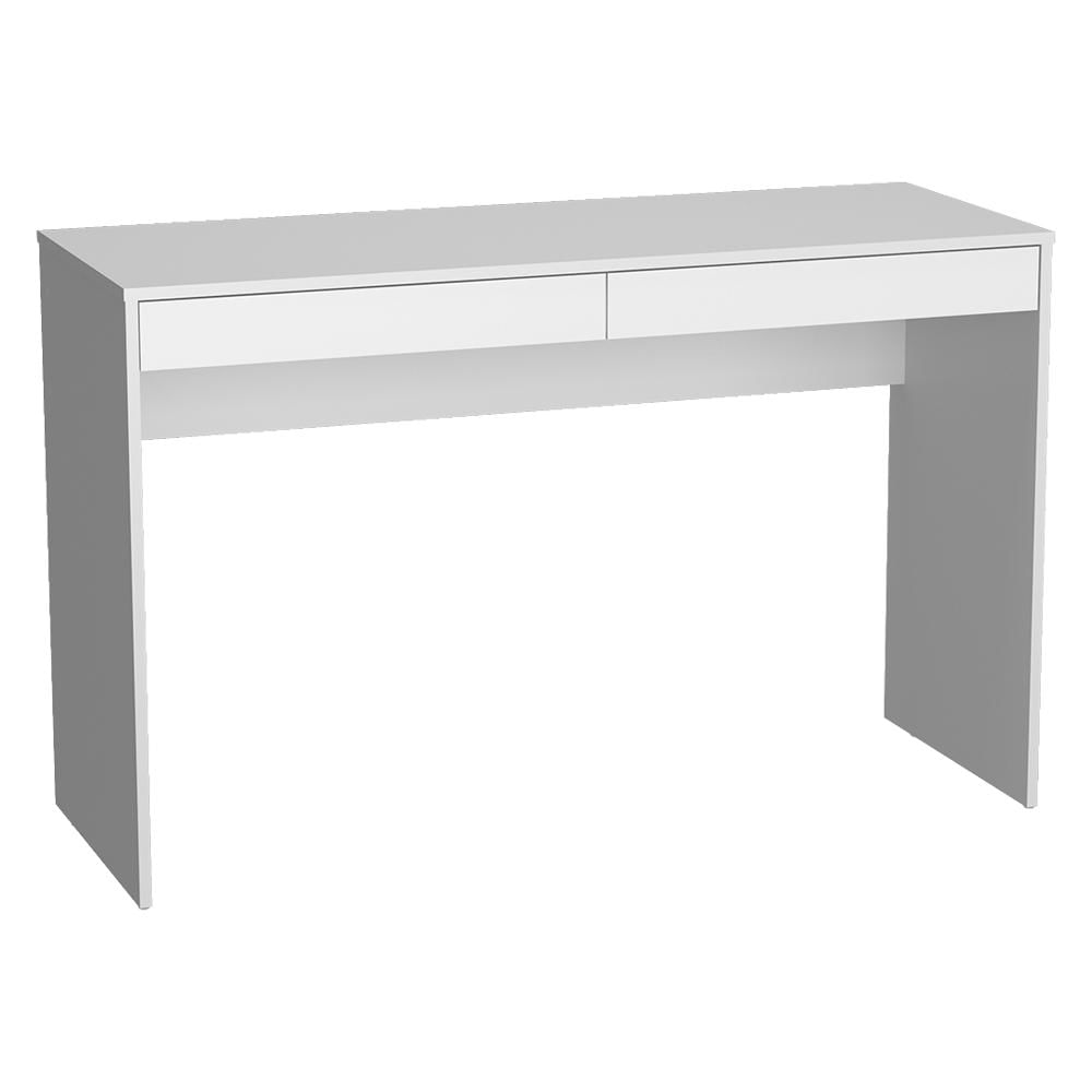 Mesa Escrivaninha 2 Gavetas B35 120 Cm Branco Novam