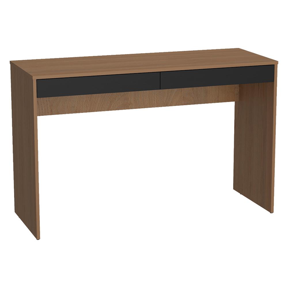 Mesa Escrivaninha 2 Gavetas B35 120 Cm Mell Preto Novam