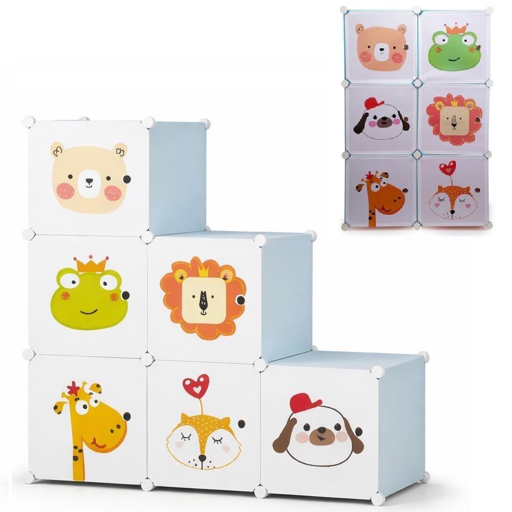 Guarda Roupa Infantil Armario Modular 6 Portas Organizador