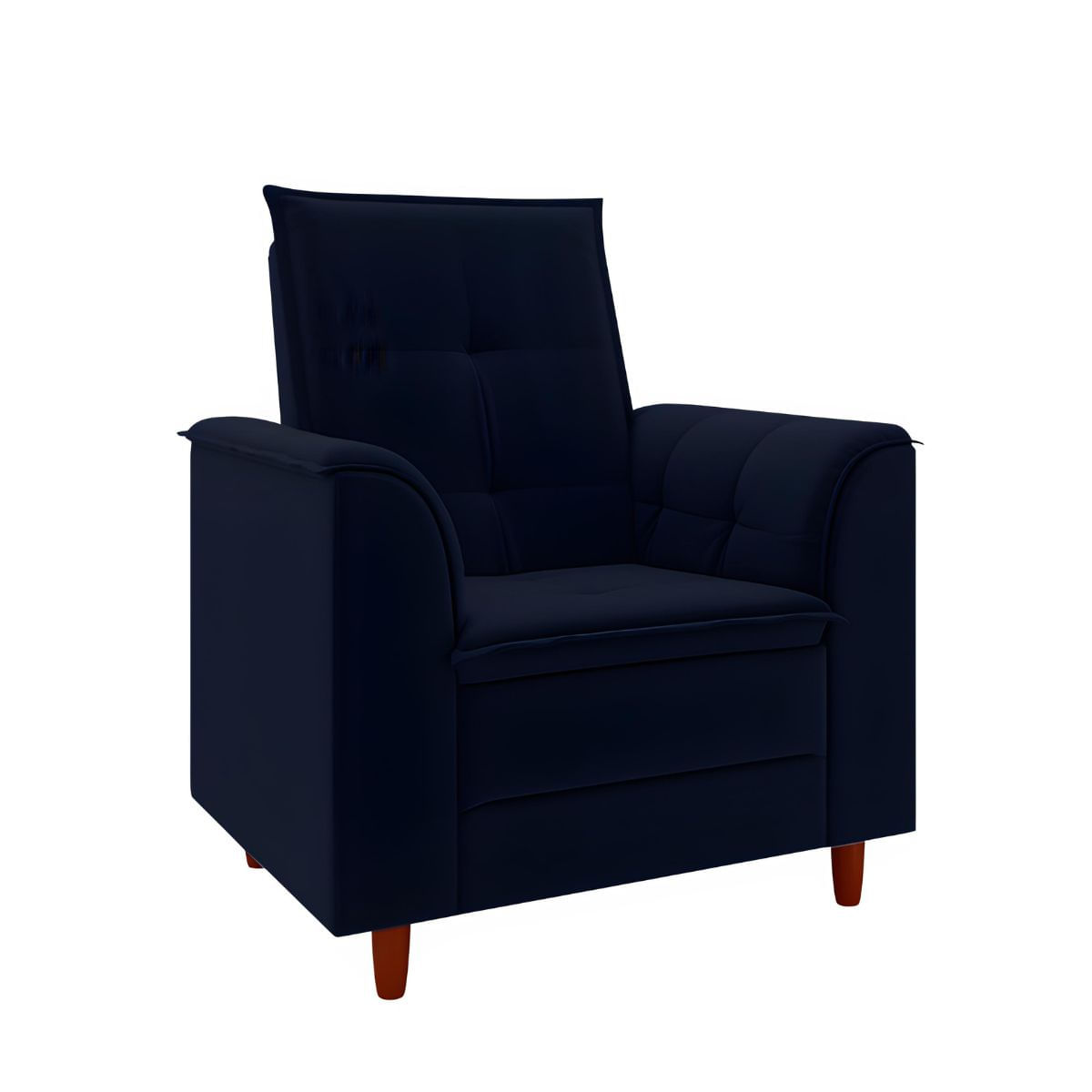 Poltrona Decorativa Estofada Confortável Sala Eloá Suede