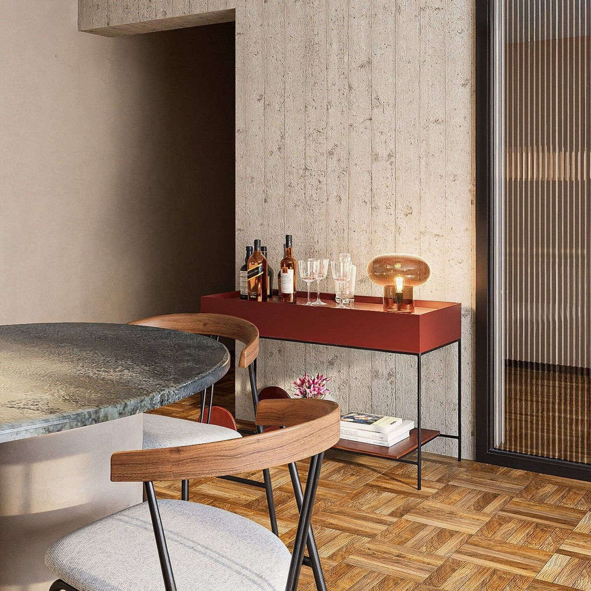 Abajur Oscuri 1xe27 Bolinha Max 40w Marrom