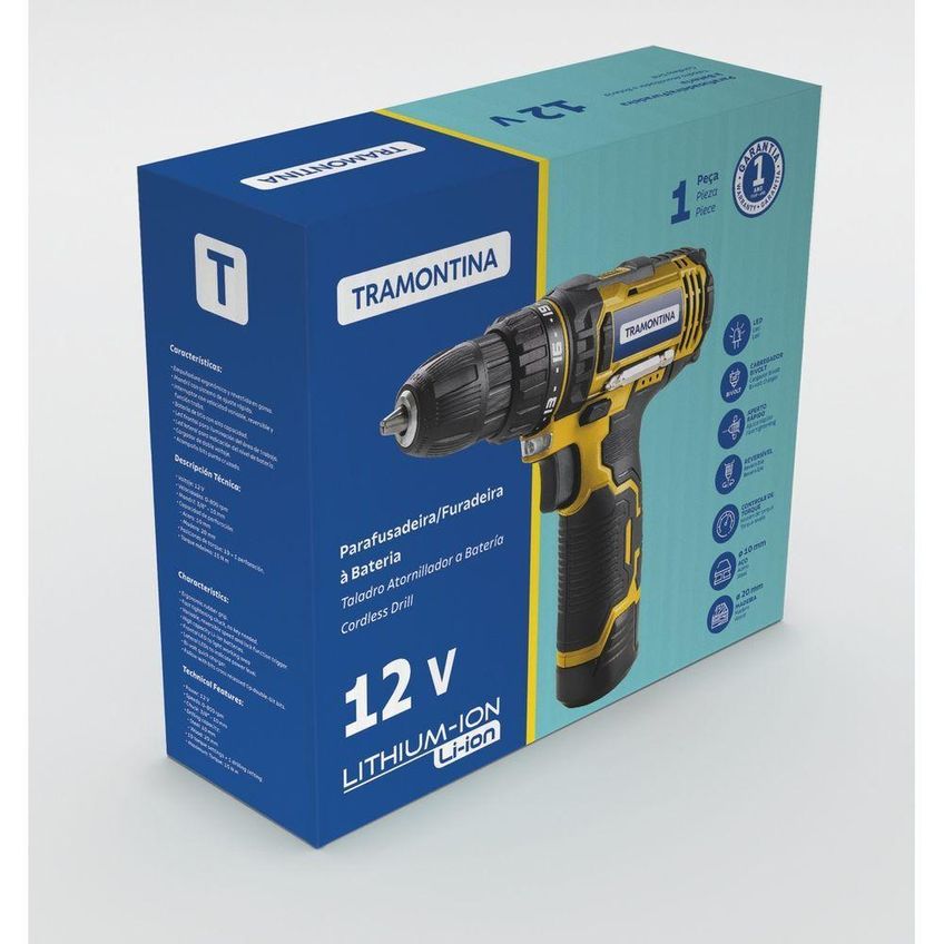Parafusadeira-furadeira À Bateria 12v Tramontina - imagem 2
