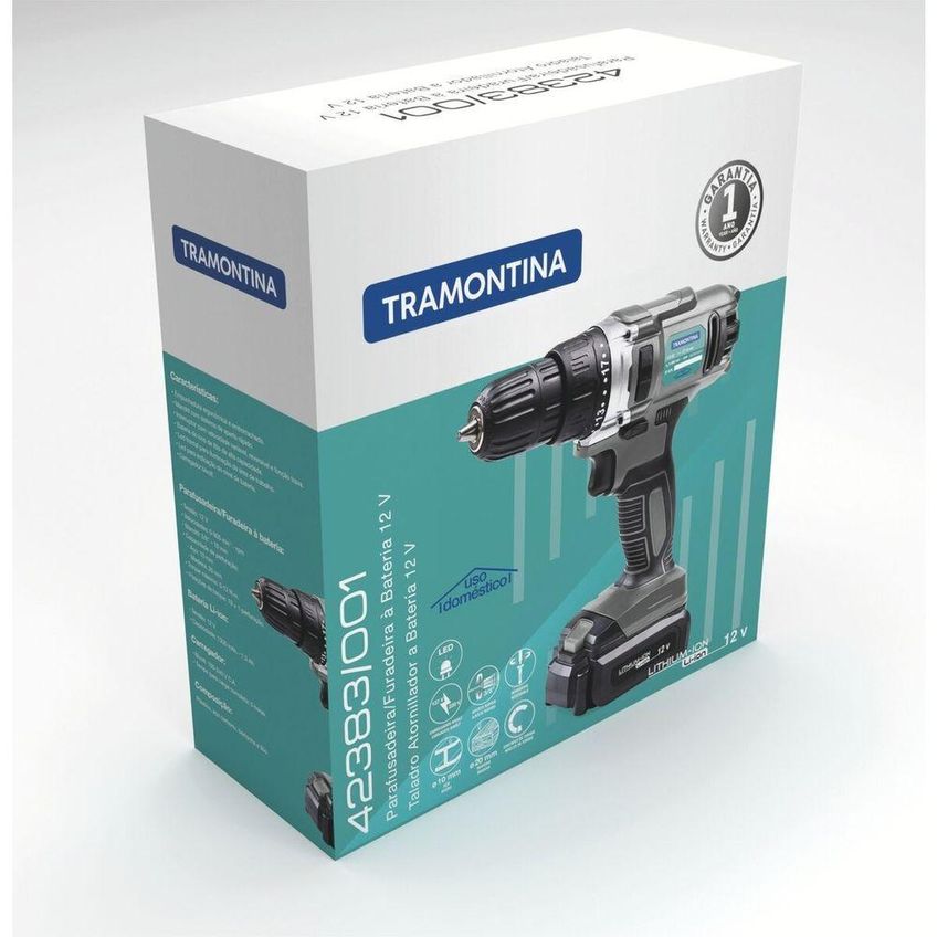 Parafusadeira Tramontina 12v 1300mah 900rpm Com Led - imagem 3