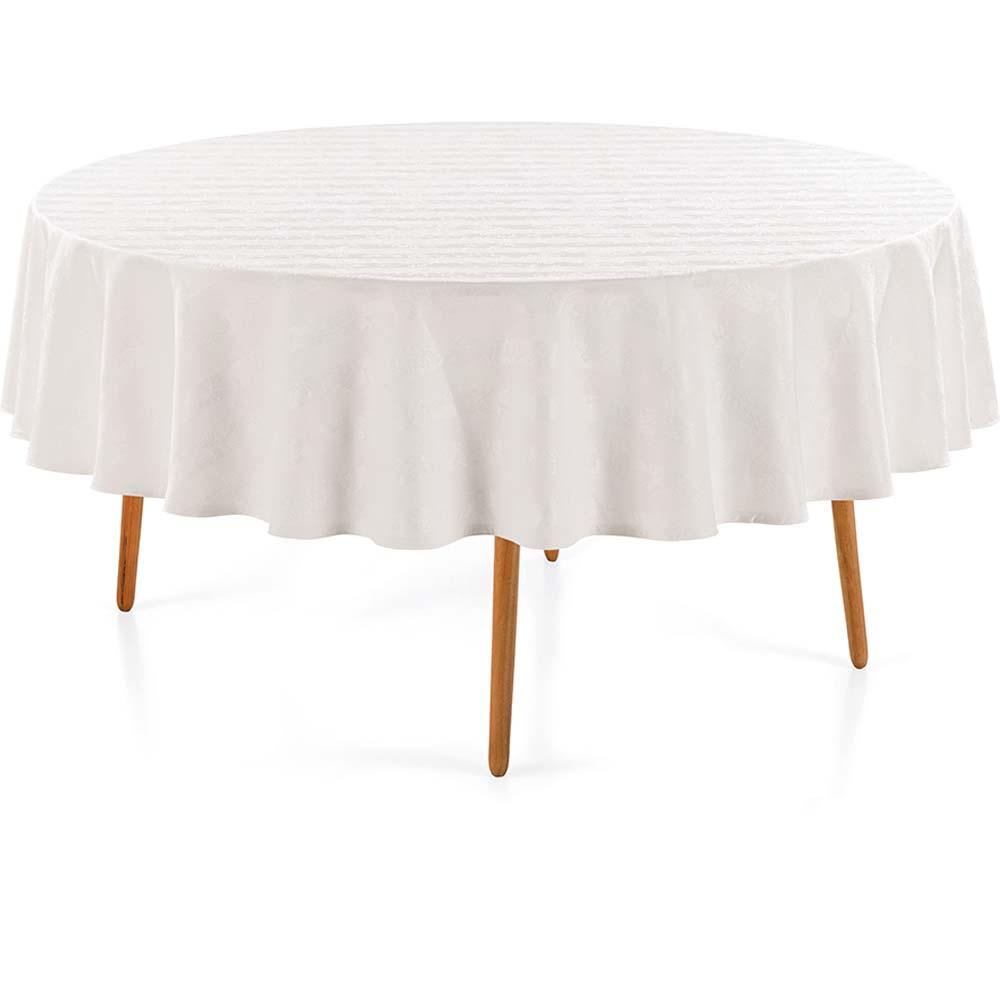 Toalha De Mesa Redonda Campestre 178cm - Karsten Branca