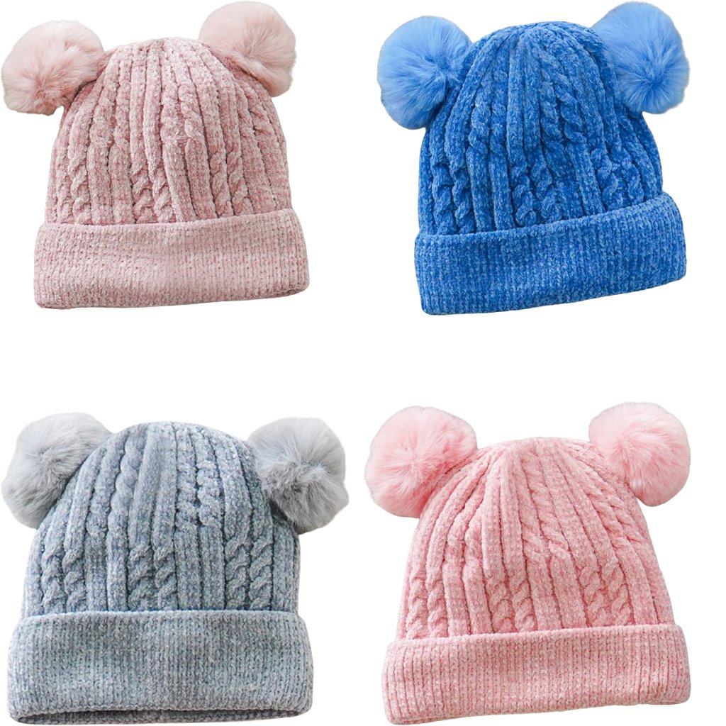 Gorro De Pompom Para Bebê Com Sherpa Interna