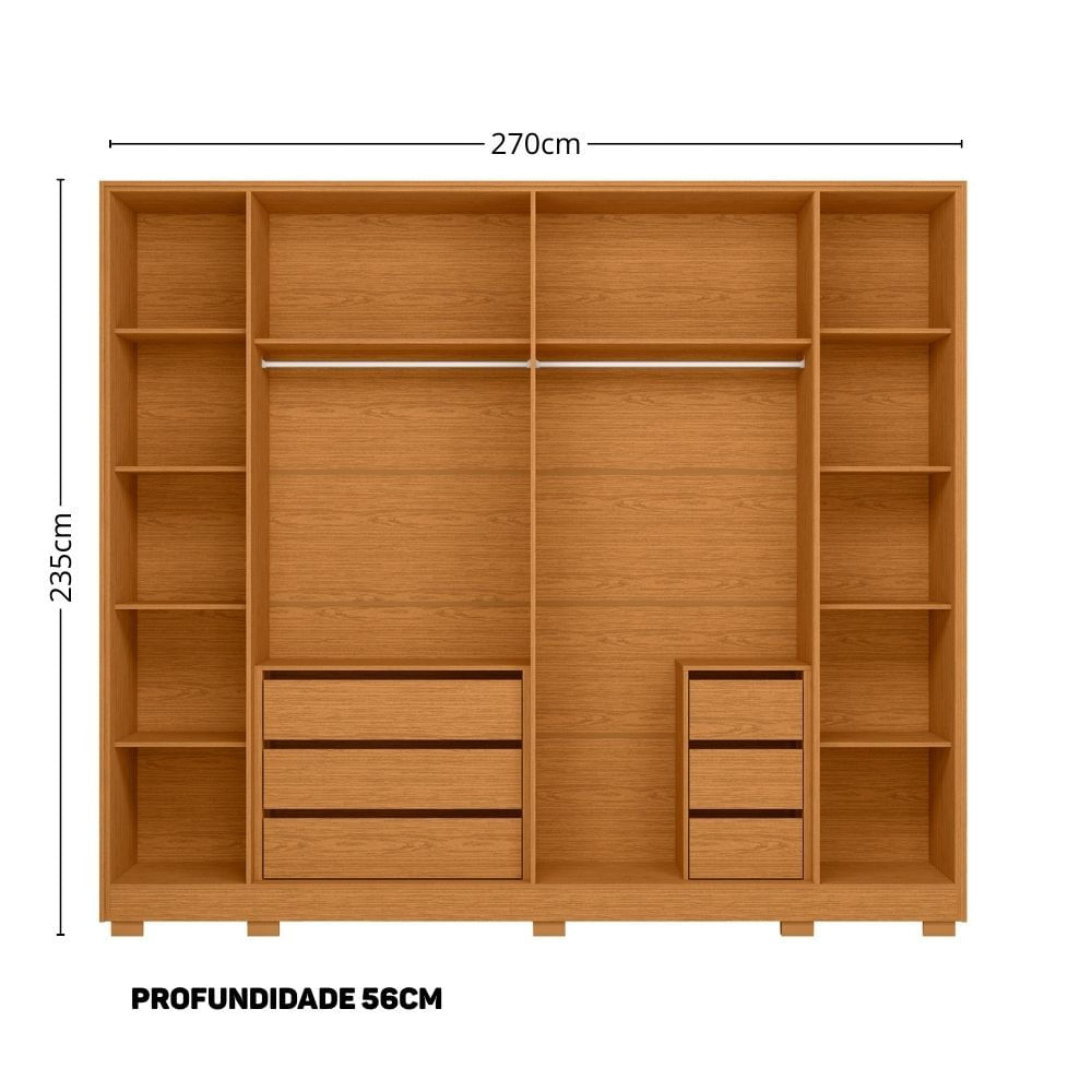 Guarda Roupa Casal 6 Portas Com Pés Mercure Albatroz - Carrefour