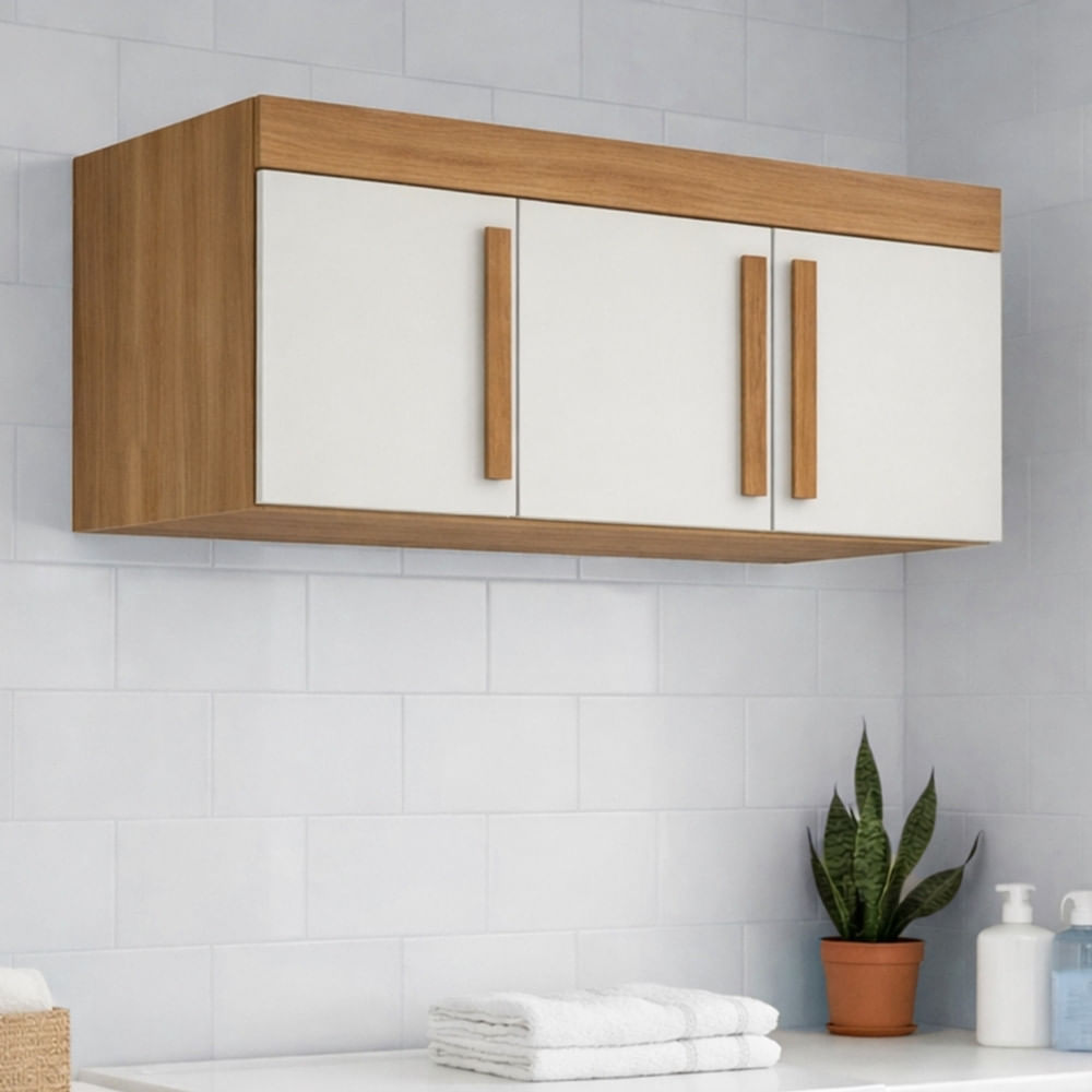 Armário Aéreo Multiuso 3 Portas Smart Maxel Móveis