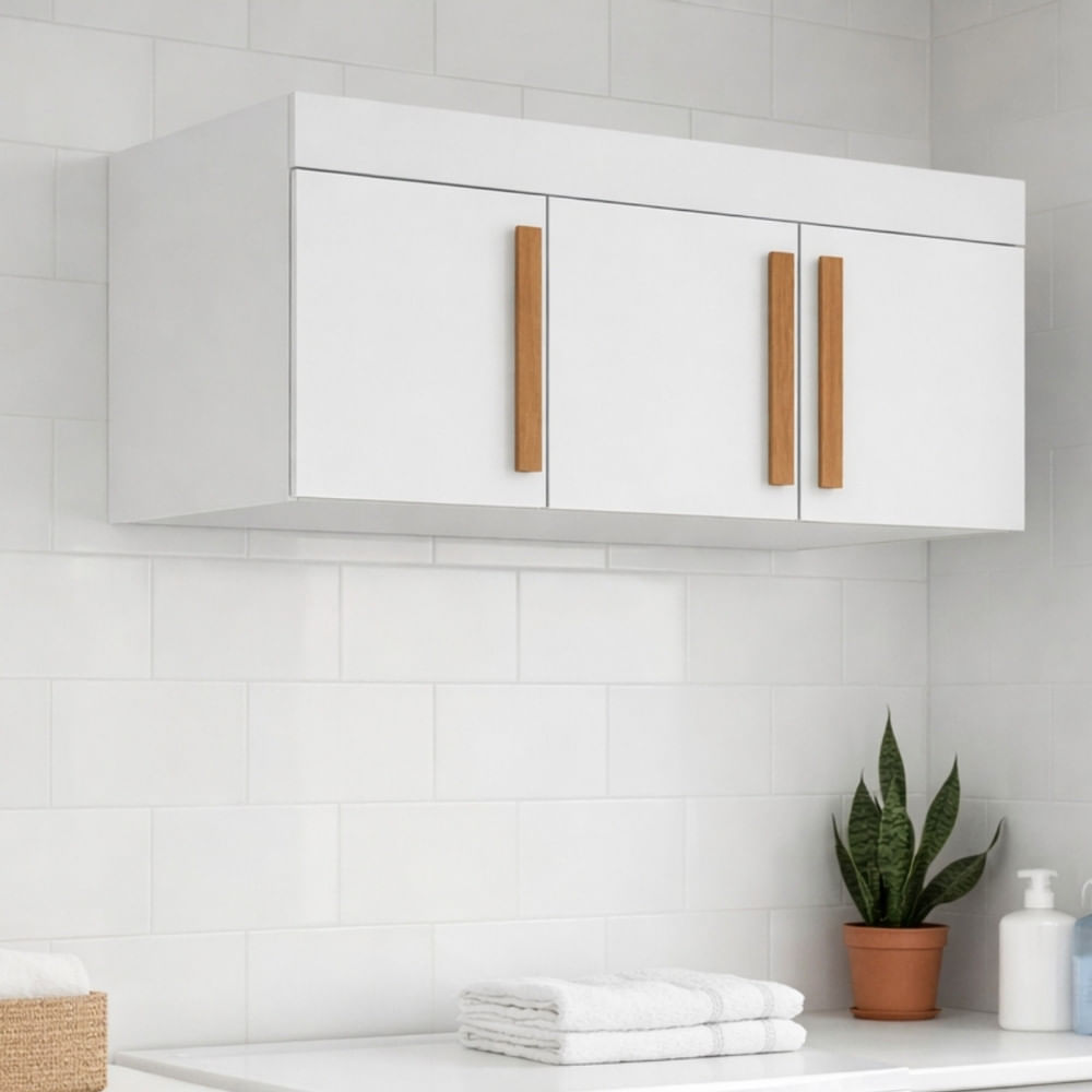 Armário Aéreo Multiuso 3 Portas Smart Maxel Móveis