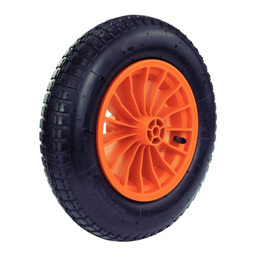 Roda Para Carrinho de Mão 8" Tramontina Plástica Pneu com Câmara 3.25/8"