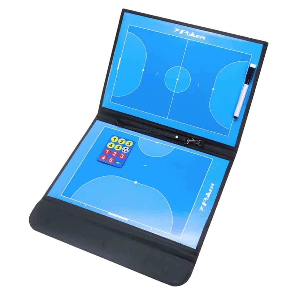 Prancheta Tática Futsal Poker Magnética Com Imãs E Caneta