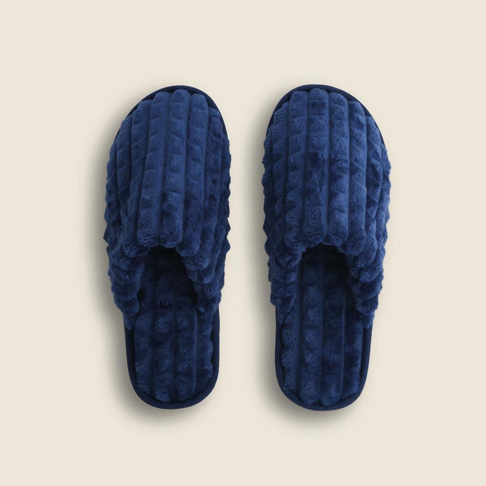 Pantufa Premium Navy Microfibra Azul - Acasa Pantufa Premium Navy Microfibra Azul 35x36 - Acasa