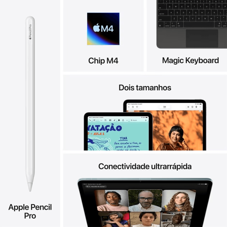Apple Ipad Air M4 2026 11 Polegadas Wi-fi 128gb - Azul - Carrefour