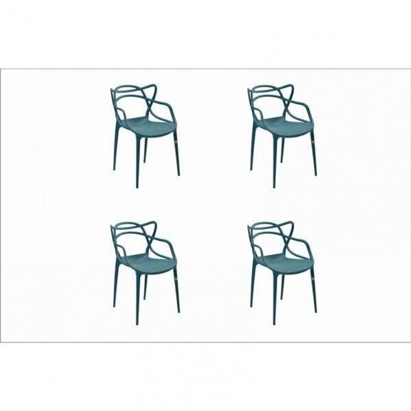 Kit 4 Cadeiras Allegra Rivatti Verde Petróleo - imagem 2