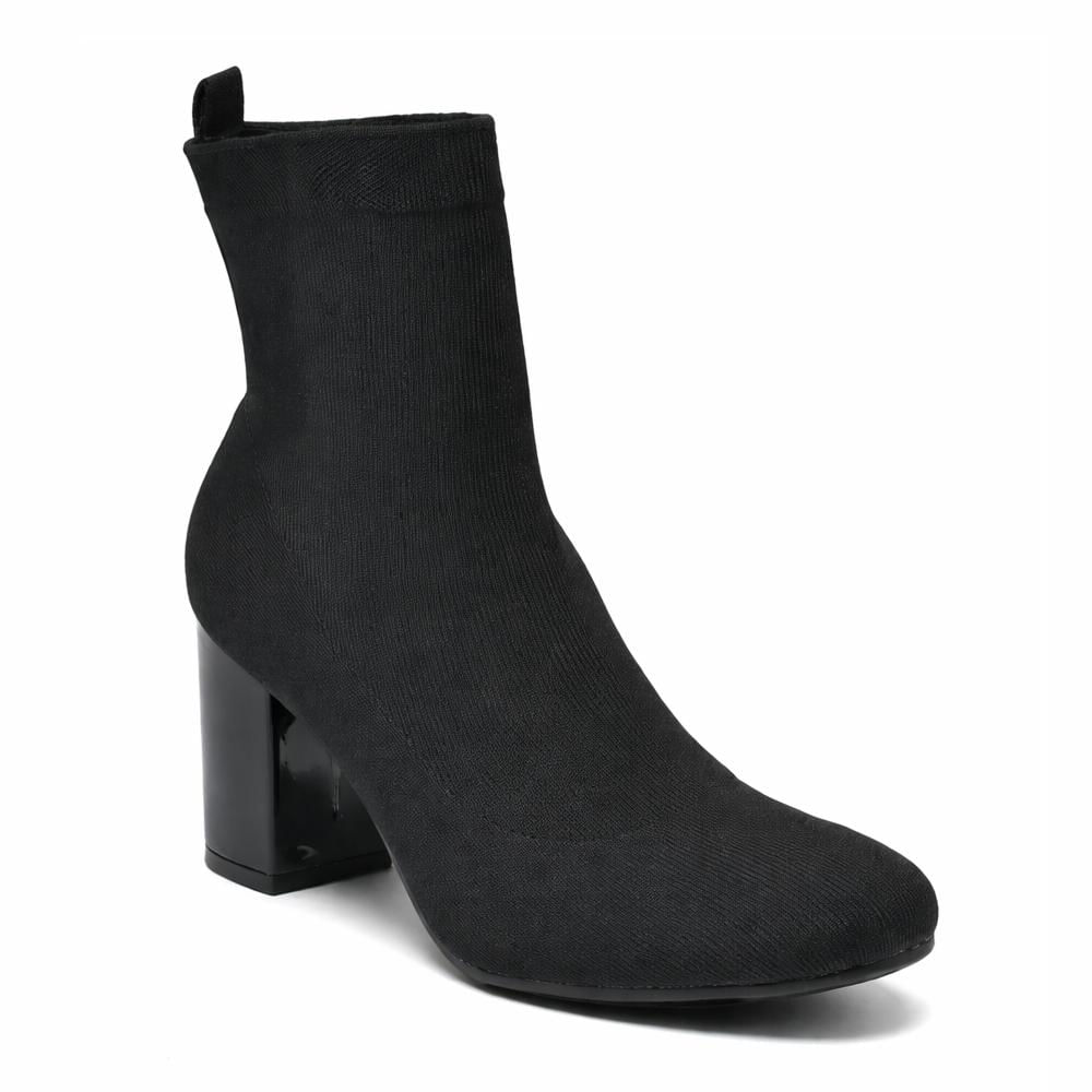 Bota Via Marte Salto Bloco Ref 024-022-01 Preto/preto 37