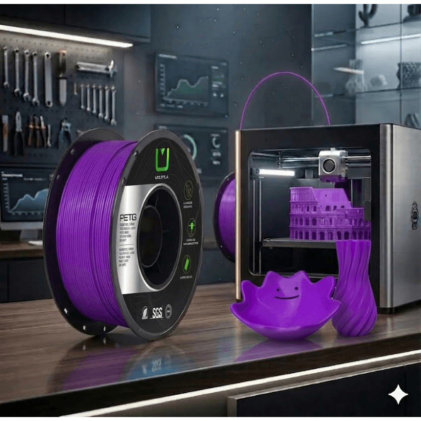 Filamento Petg Roxo 1kg Multfila Para Impressora 3d 1.75mm - imagem 3