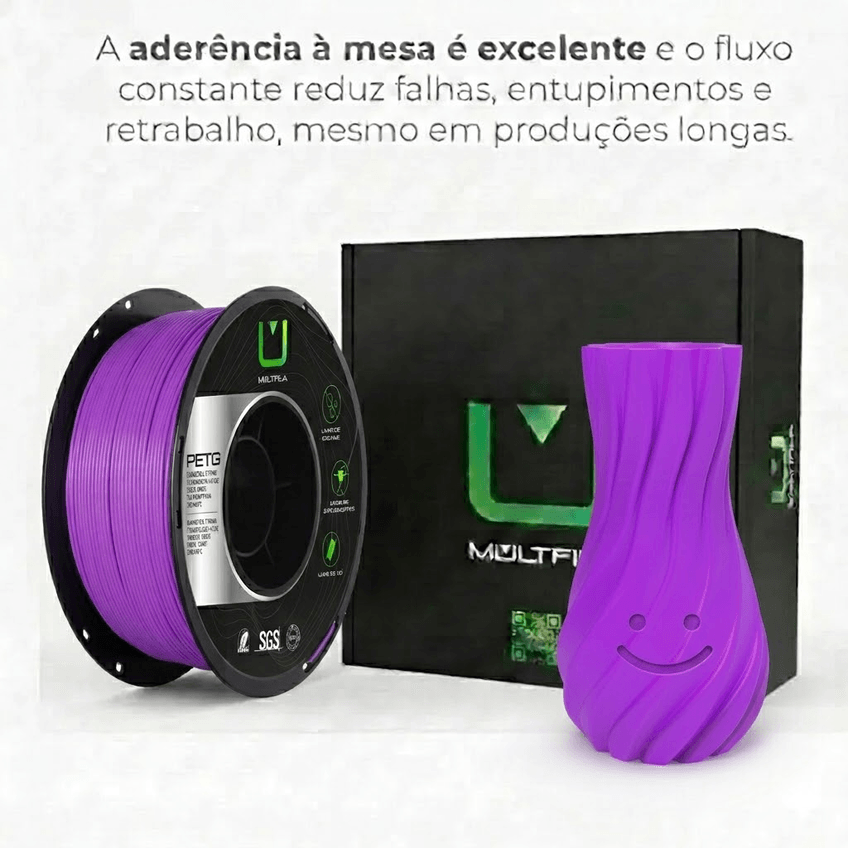 Filamento Petg Roxo 1kg Multfila Para Impressora 3d 1.75mm - imagem 5