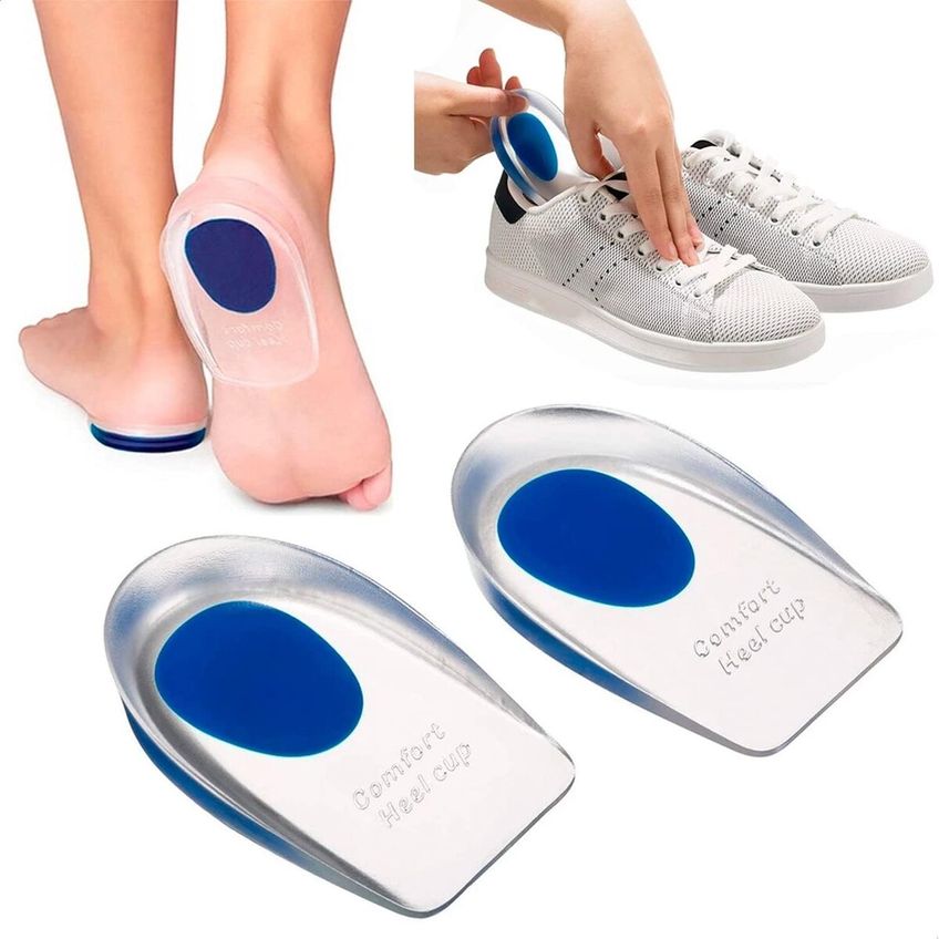Par De Calço Palmilha Calcanheira Gel Silicone Ortopédica - imagem 3