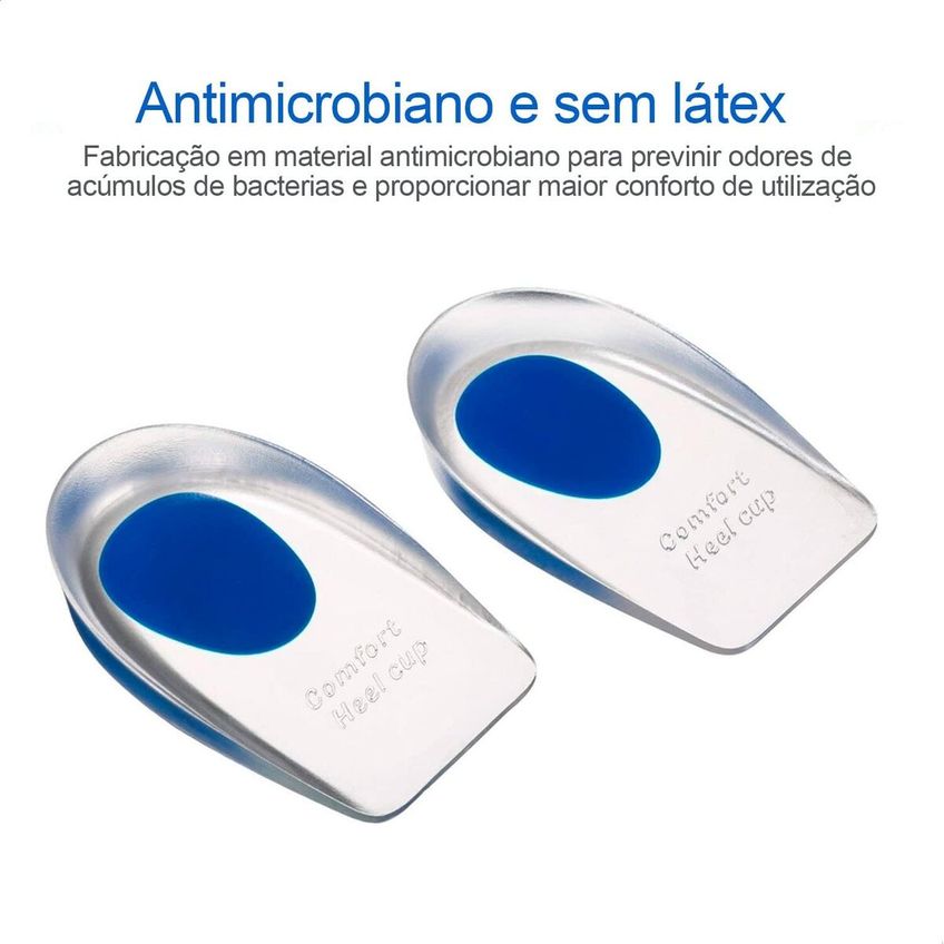 Par De Calço Palmilha Calcanheira Gel Silicone Ortopédica - imagem 5