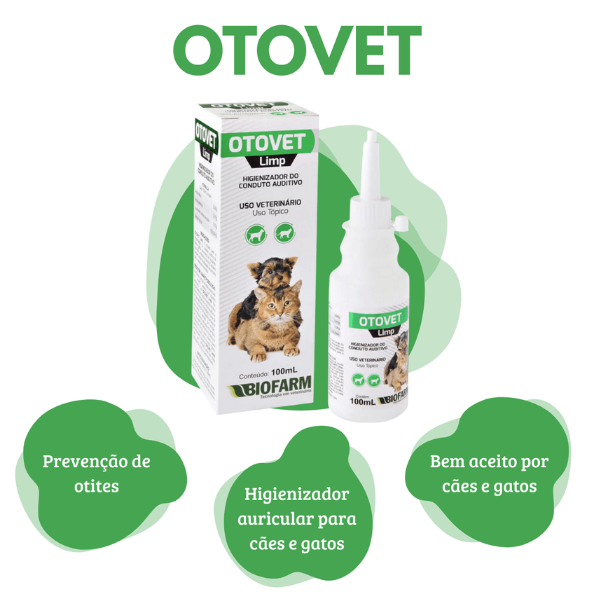 Otovet Limp Solução Higienica Cães E Gatos 100ml Biofarm - imagem 4