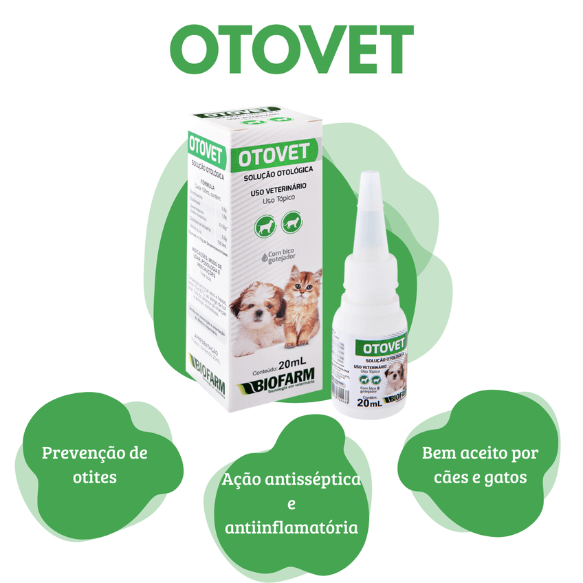 Otovet Solução Otite Cães E Gatos 20ml Biofarm - imagem 3