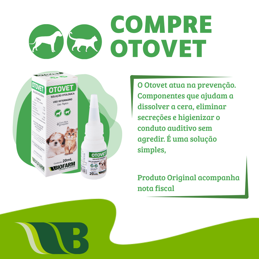 Otovet Solução Otite Cães E Gatos 20ml Biofarm - imagem 4
