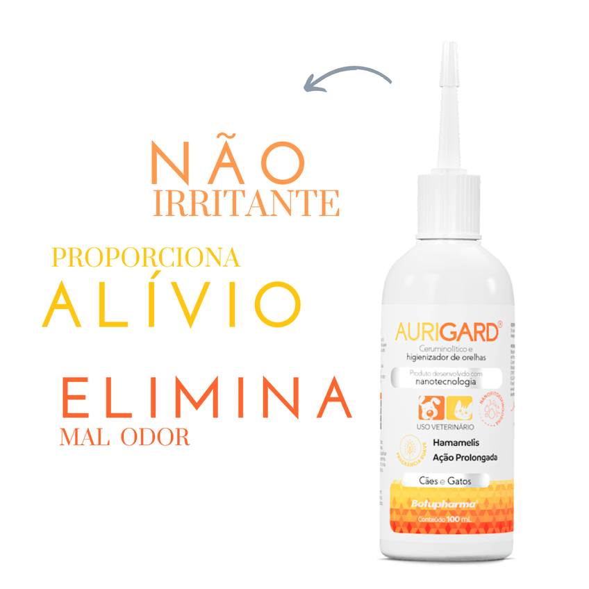 Aurigard Higienizador De Orelhas Cães Gatos Botupharma 100ml - imagem 4