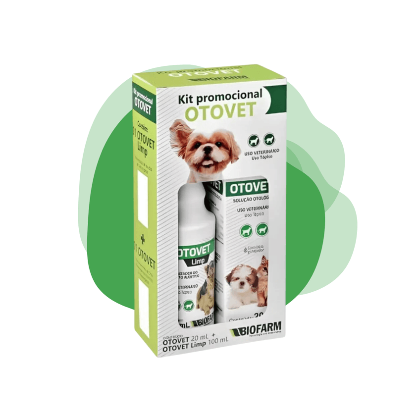 Kit Otovet 20 Ml+ Otovet Limp 100ml Tratamento Auditivo Biofarm - imagem 2