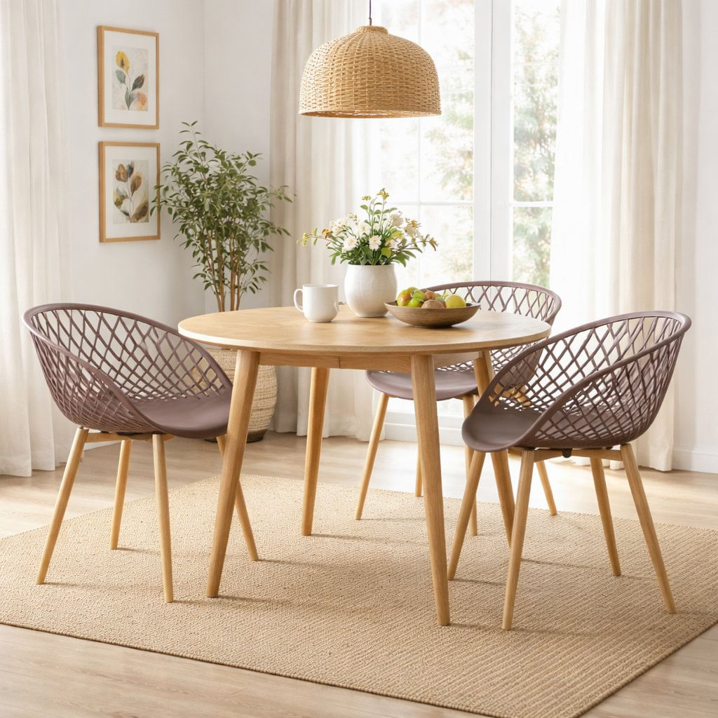 Kit 6 Cadeiras Com Braços Clarice Rivatti Camurça