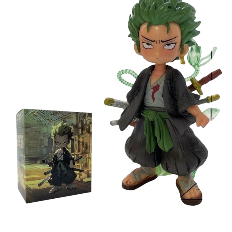 Figura One Piece Zoro Chibi, Modelo De Pvc De 15 Cm, Dois Anos