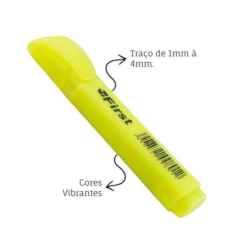 Marca Texto Neon 4 Cores Ponta Chanfrada 5mm Com Estojo - imagem 3