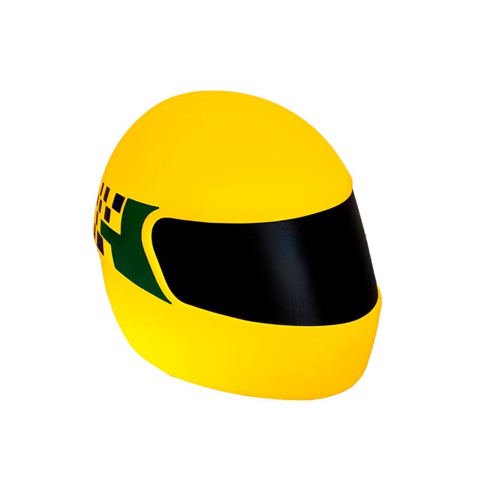 Luminária De Mesa 3D Capacete Amarelo Senna Bivolt