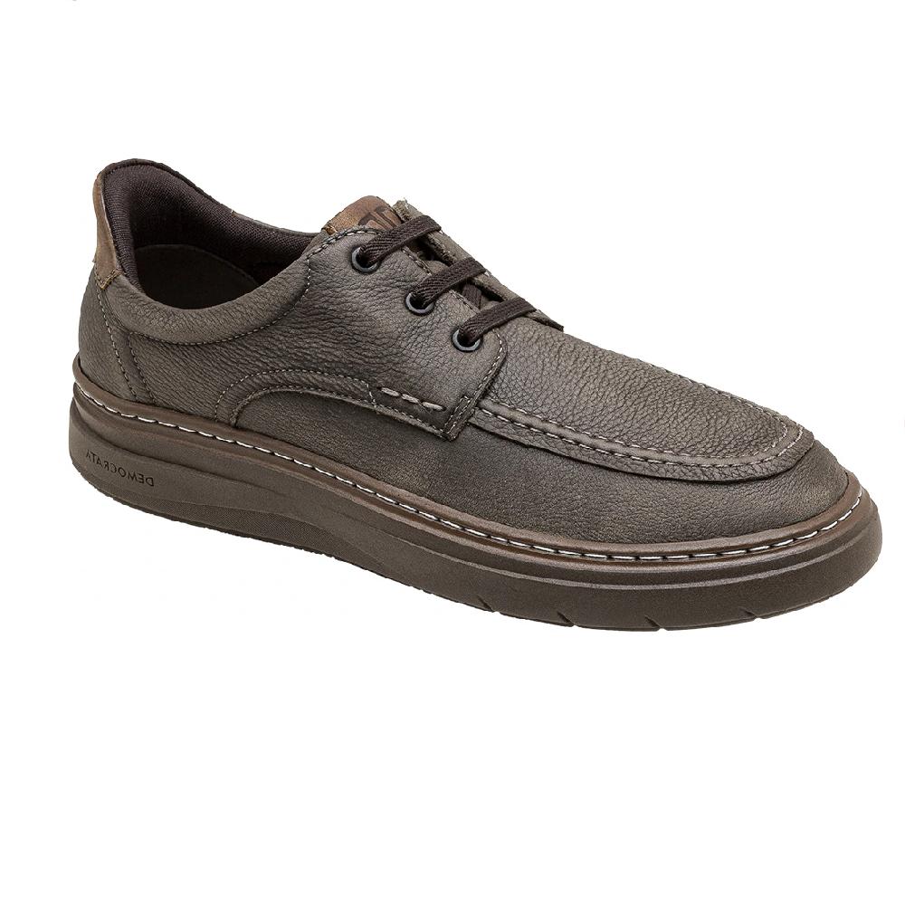 Sapato Democrata Grid Calce Facil Ref 240002-2 Cinza Escuro 42