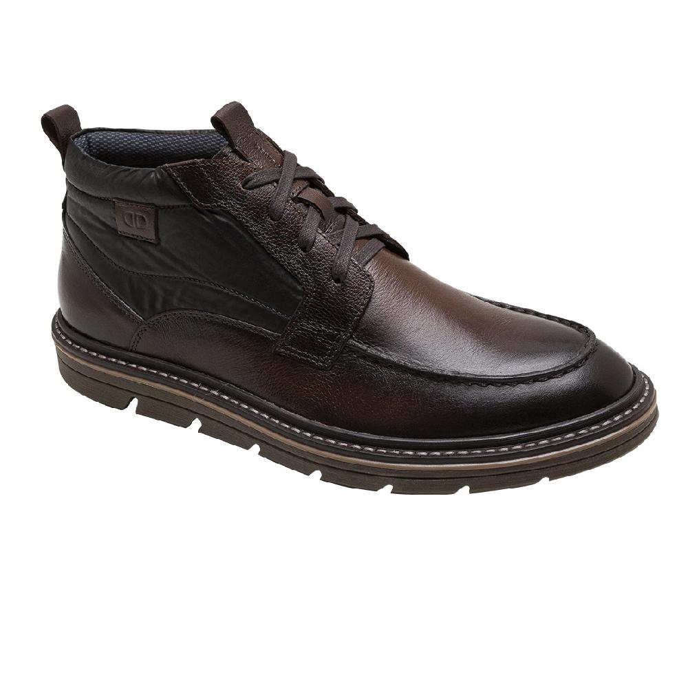 Bota Democrata Jeff Couro Cano Curto Ref 604104-1 Marrom/preto 43