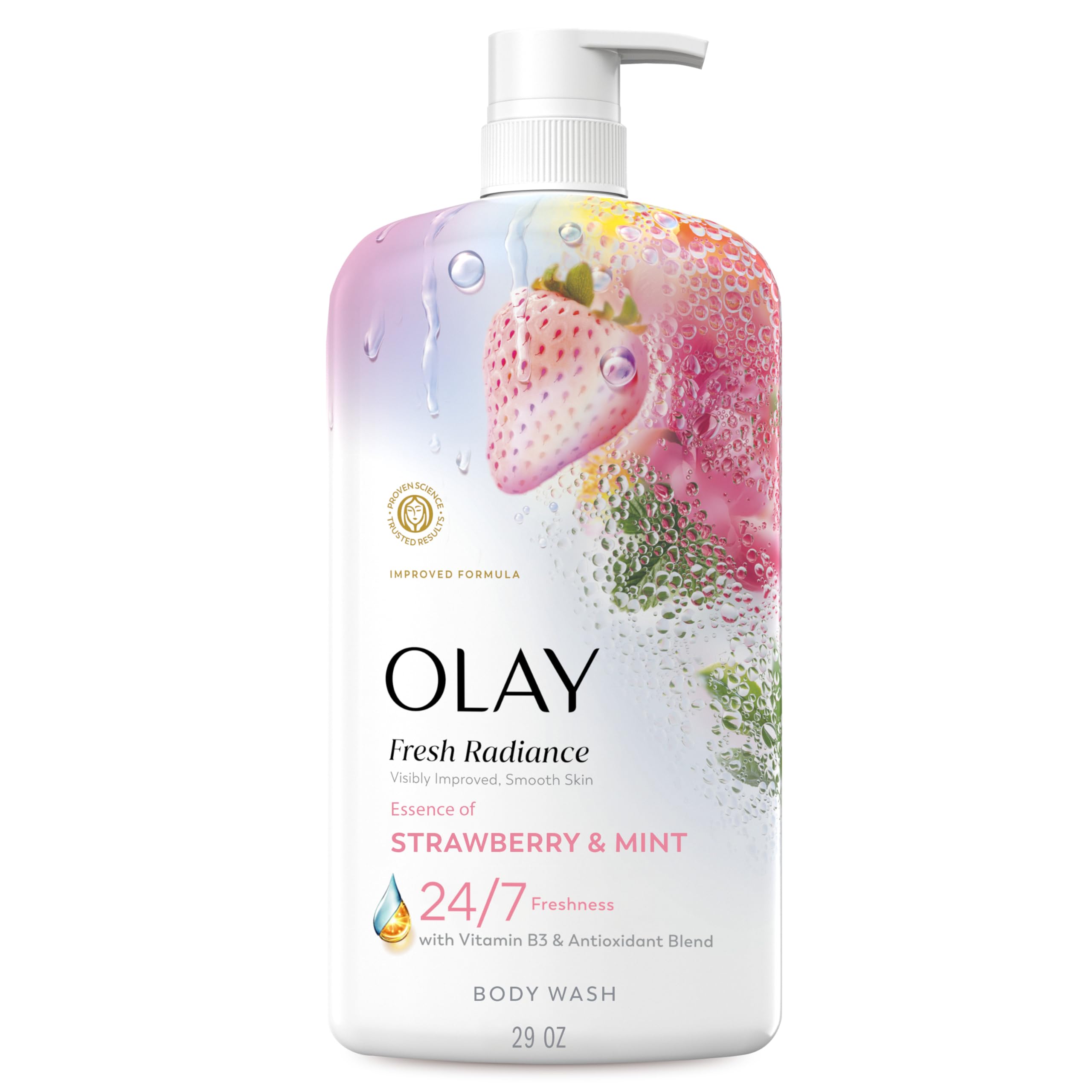 올레이 프레쉬 래디언스 바디워시 딸기민트 24/7 수분 비타민B3 850ml 1개 857ml