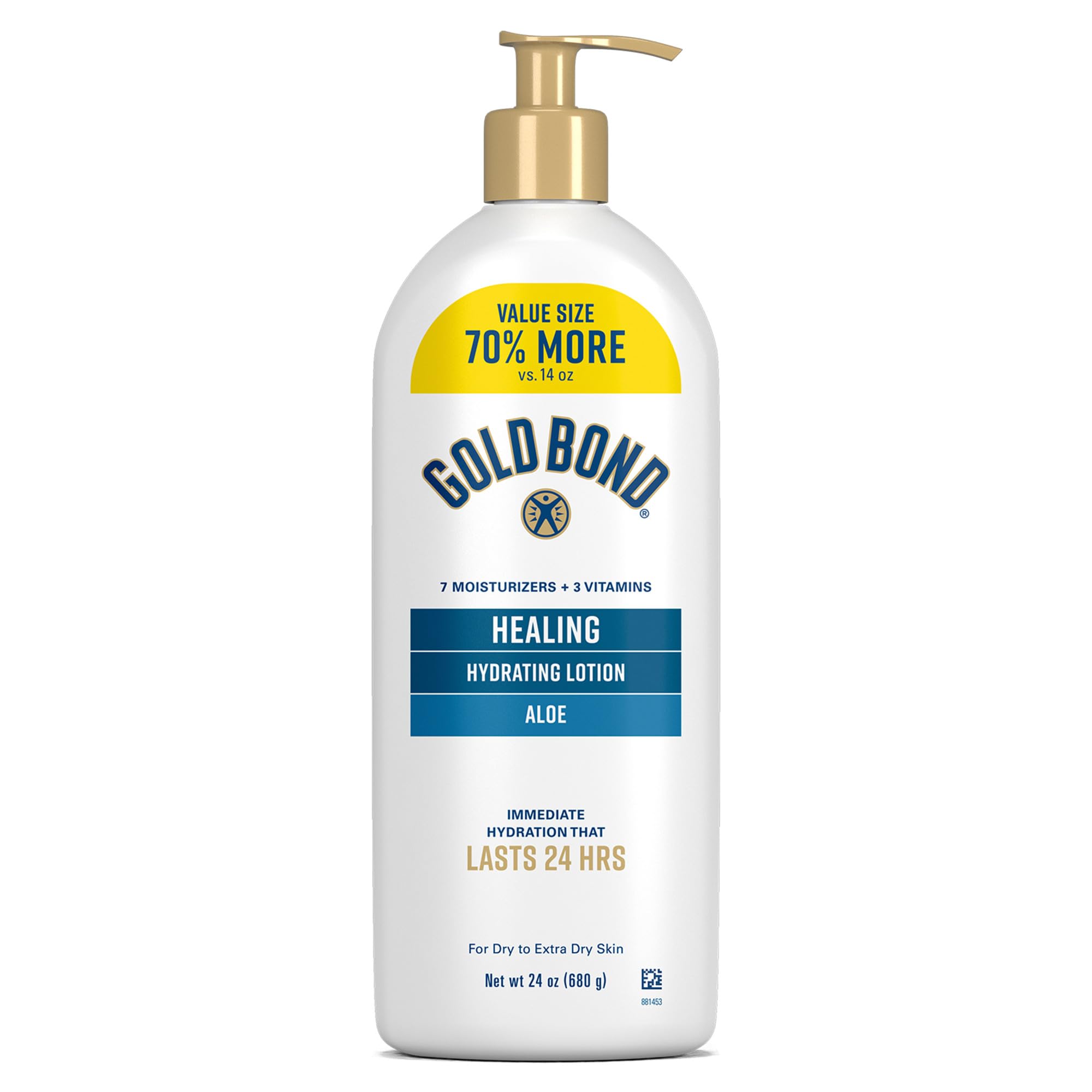 Loção Gold Bond Healing Hydrating Com Aloe 700ml Para Pele Seca