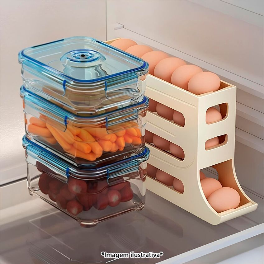 Dispenser Organizador Para Até 30 Ovos Para Geladeira - imagem 5