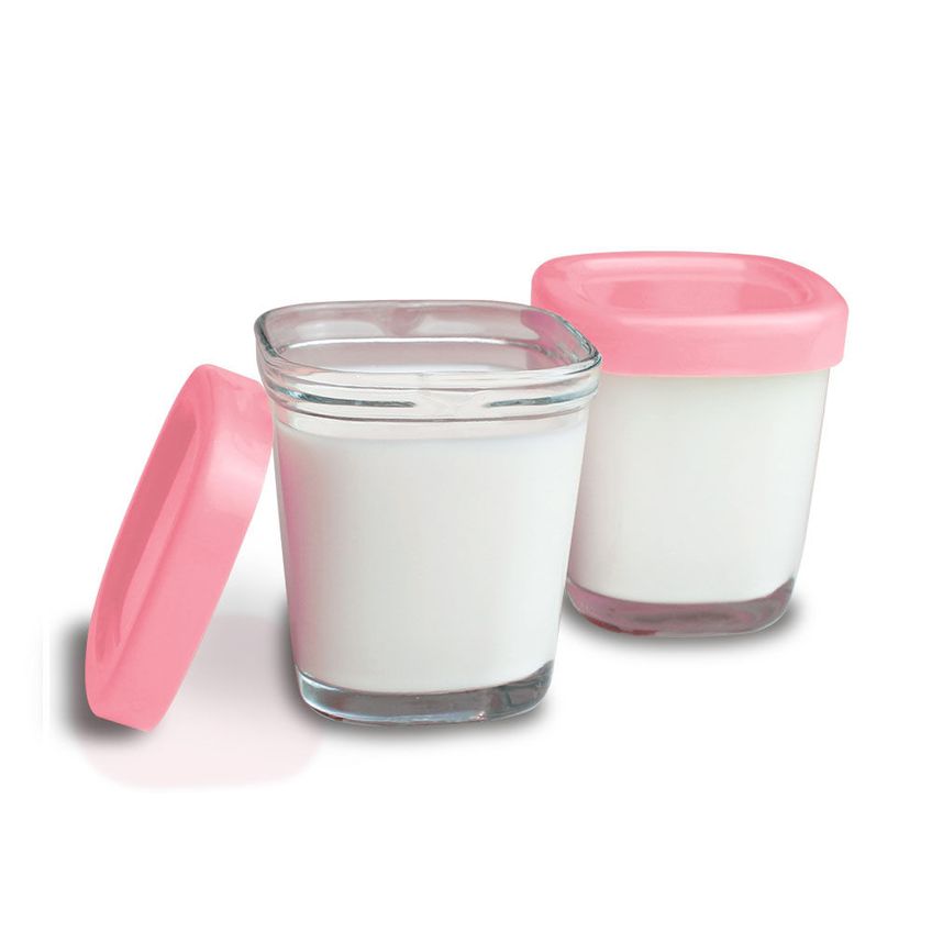 Potes De Armazenamento Para Alimentos Clingo - 4 Unidades Rosas - imagem 2