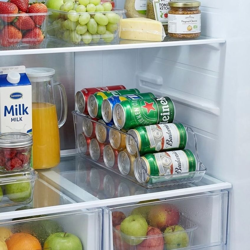 Organizador De Latas Transparente P Despensa Geladeira Refrigerantes Cervejas - imagem 3