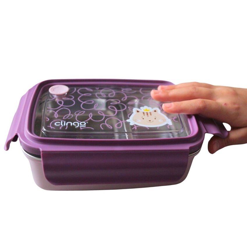 Bento Box Térmica Inox Milky Com Divisórias - Lancheira Infantil - imagem 4