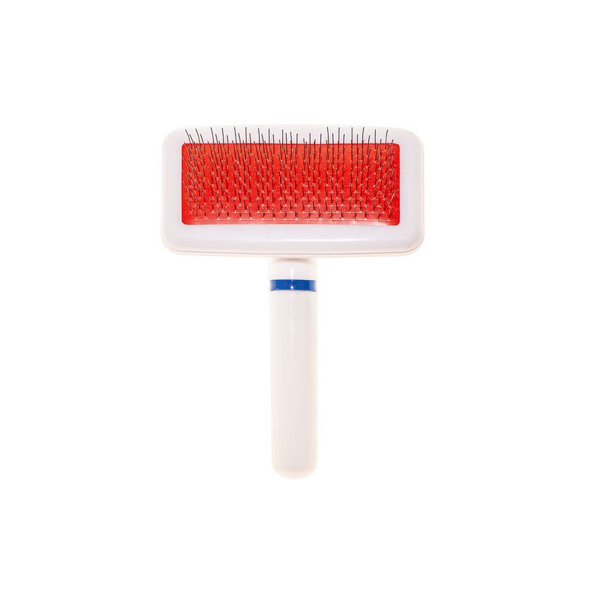 Rasqueadeira Branca P Para Cães E Gatos Dentes De Aço E Cabo Ergonômico - imagem 3