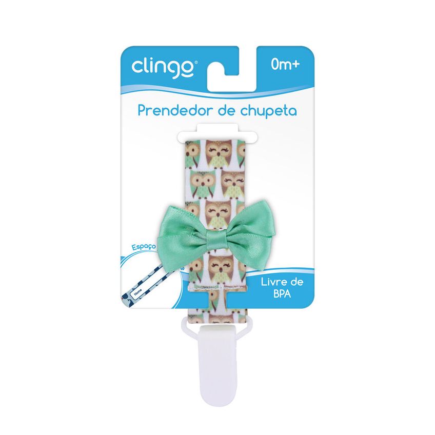 Prendedor De Chupeta Corujas Verde Personalizável Com Elástico E Estampa - imagem 5