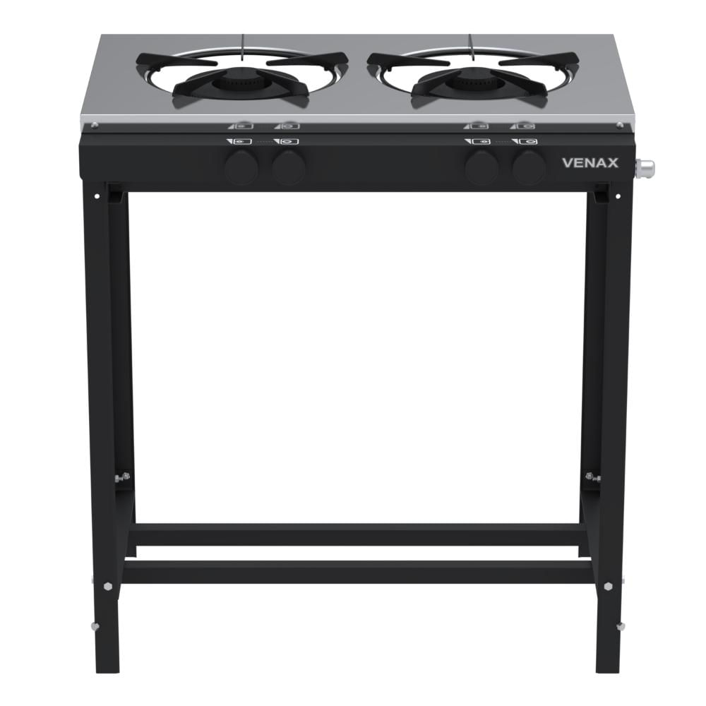 Fogão 2 Bocas Venax Industrial Gourmet Preto - Nfi 230-2
