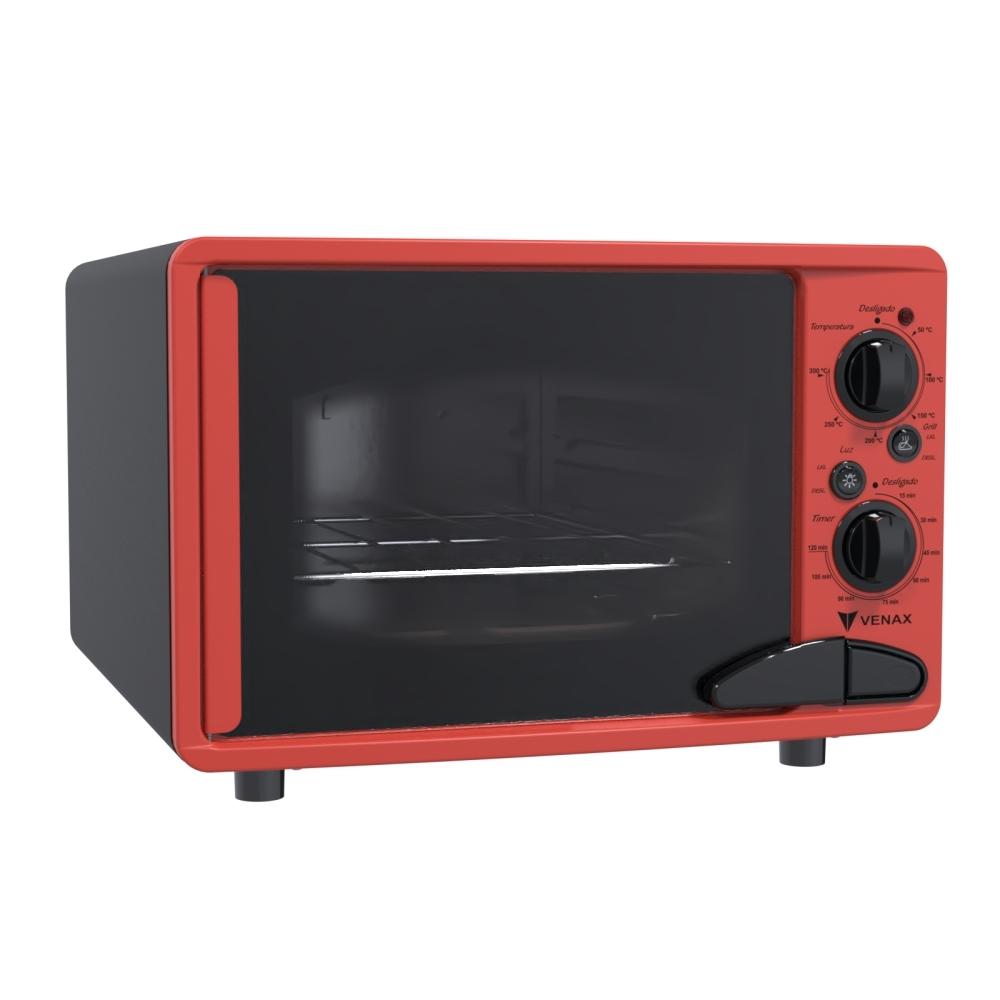 Forno 45l Venax Vermelho - Elétrico - Classic Vintage - 220v - Feluc45