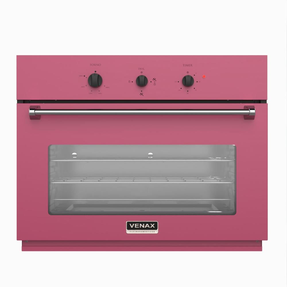 Forno 90l de Embutir Venax Rosa - Gás - Arena G Iii - 110v - Areg90g3